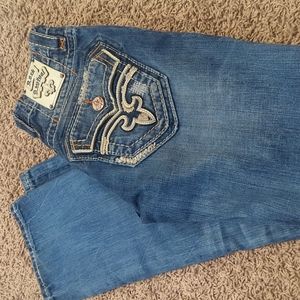 Rock Revival Buckle Men's Jeans Straight 29 Waist Regular Length